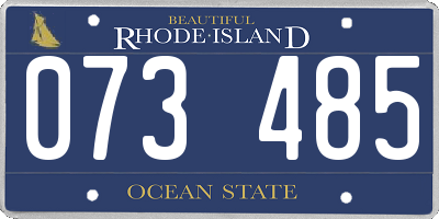 RI license plate 073485