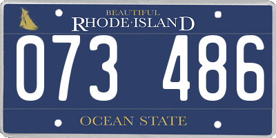 RI license plate 073486