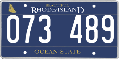 RI license plate 073489