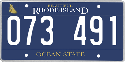 RI license plate 073491