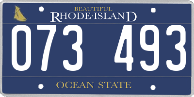 RI license plate 073493