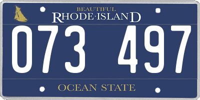 RI license plate 073497