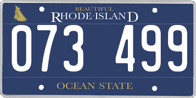 RI license plate 073499