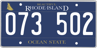 RI license plate 073502
