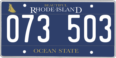 RI license plate 073503