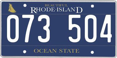 RI license plate 073504