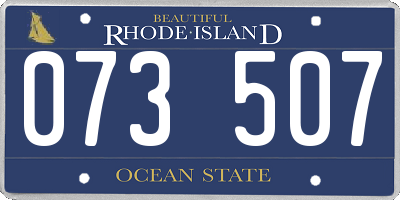 RI license plate 073507