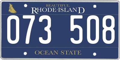 RI license plate 073508