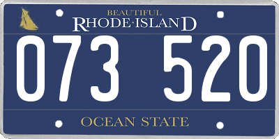 RI license plate 073520