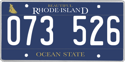 RI license plate 073526