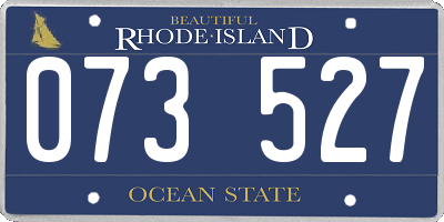 RI license plate 073527