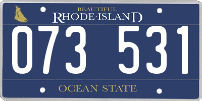 RI license plate 073531