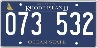 RI license plate 073532