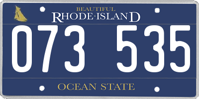 RI license plate 073535