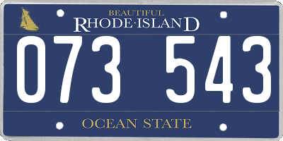 RI license plate 073543