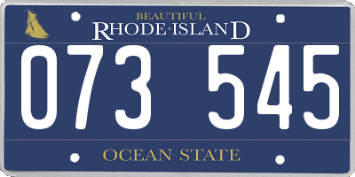 RI license plate 073545