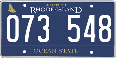 RI license plate 073548