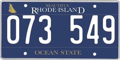 RI license plate 073549