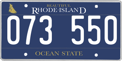 RI license plate 073550
