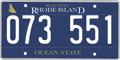 RI license plate 073551