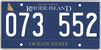 RI license plate 073552
