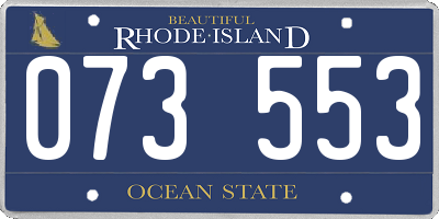 RI license plate 073553