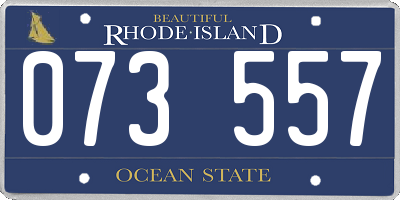RI license plate 073557