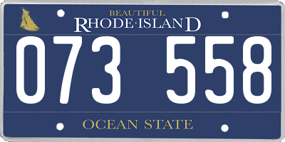 RI license plate 073558