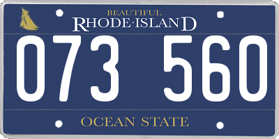 RI license plate 073560