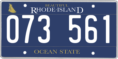 RI license plate 073561