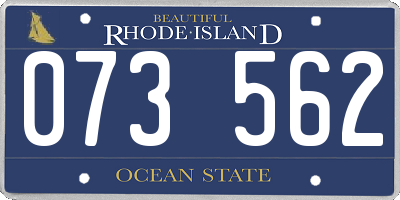 RI license plate 073562
