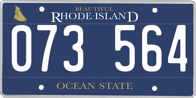 RI license plate 073564