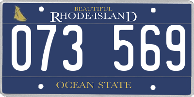 RI license plate 073569