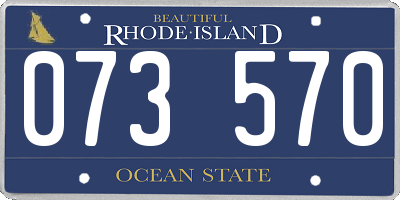 RI license plate 073570