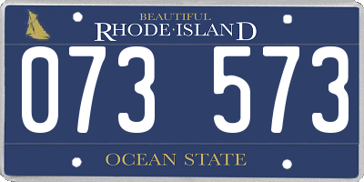 RI license plate 073573