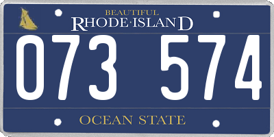RI license plate 073574