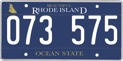 RI license plate 073575