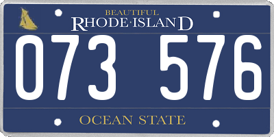 RI license plate 073576