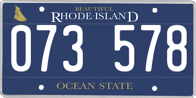 RI license plate 073578