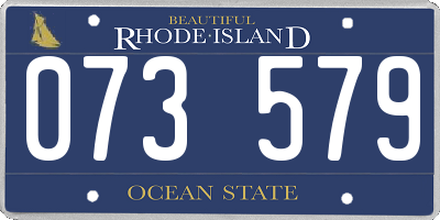 RI license plate 073579