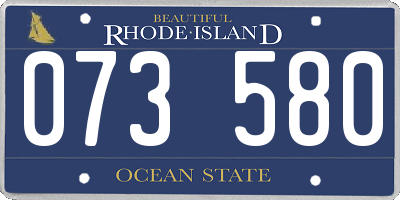 RI license plate 073580