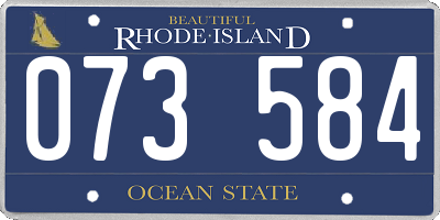 RI license plate 073584