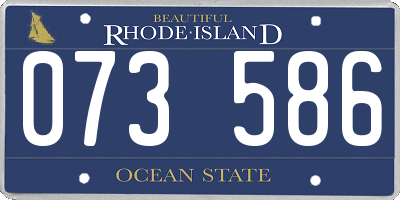 RI license plate 073586