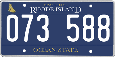 RI license plate 073588