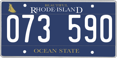 RI license plate 073590