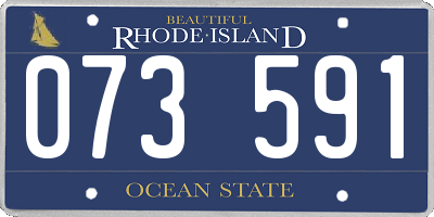 RI license plate 073591