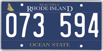 RI license plate 073594