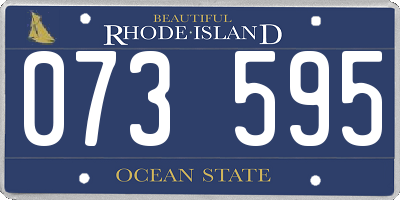 RI license plate 073595