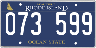 RI license plate 073599