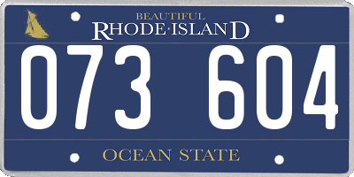 RI license plate 073604